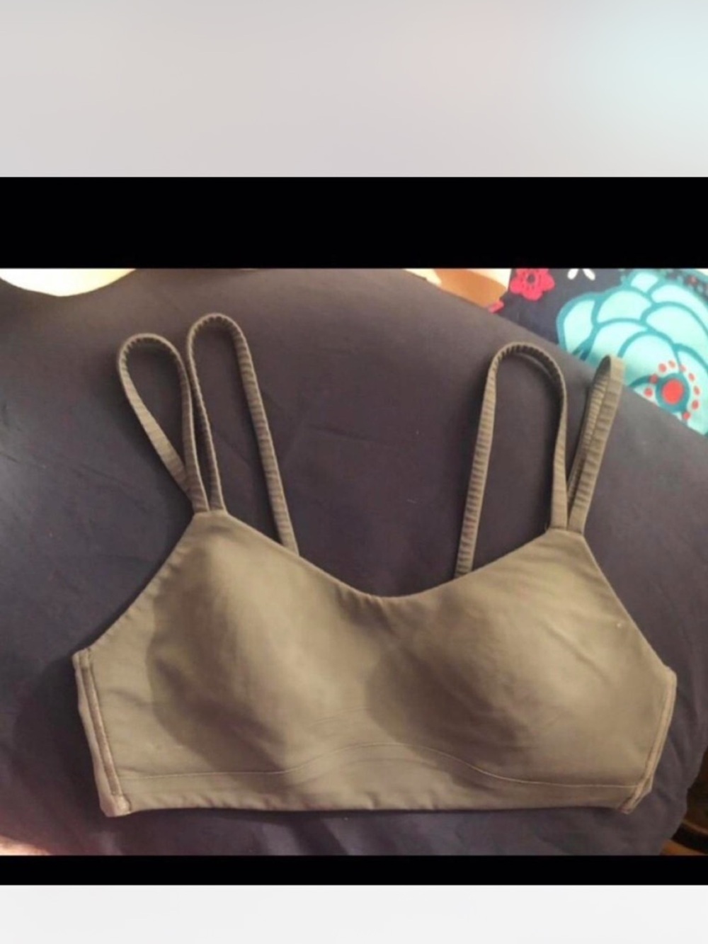 lululemon athletica Olive Green Double-Strap Sports Bra